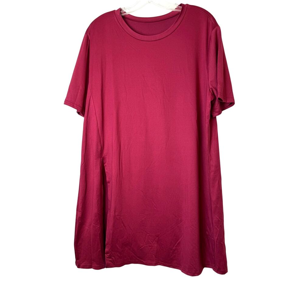 Oversized and Long Raspberry Tee Size 1XL - Picture 2 of 6